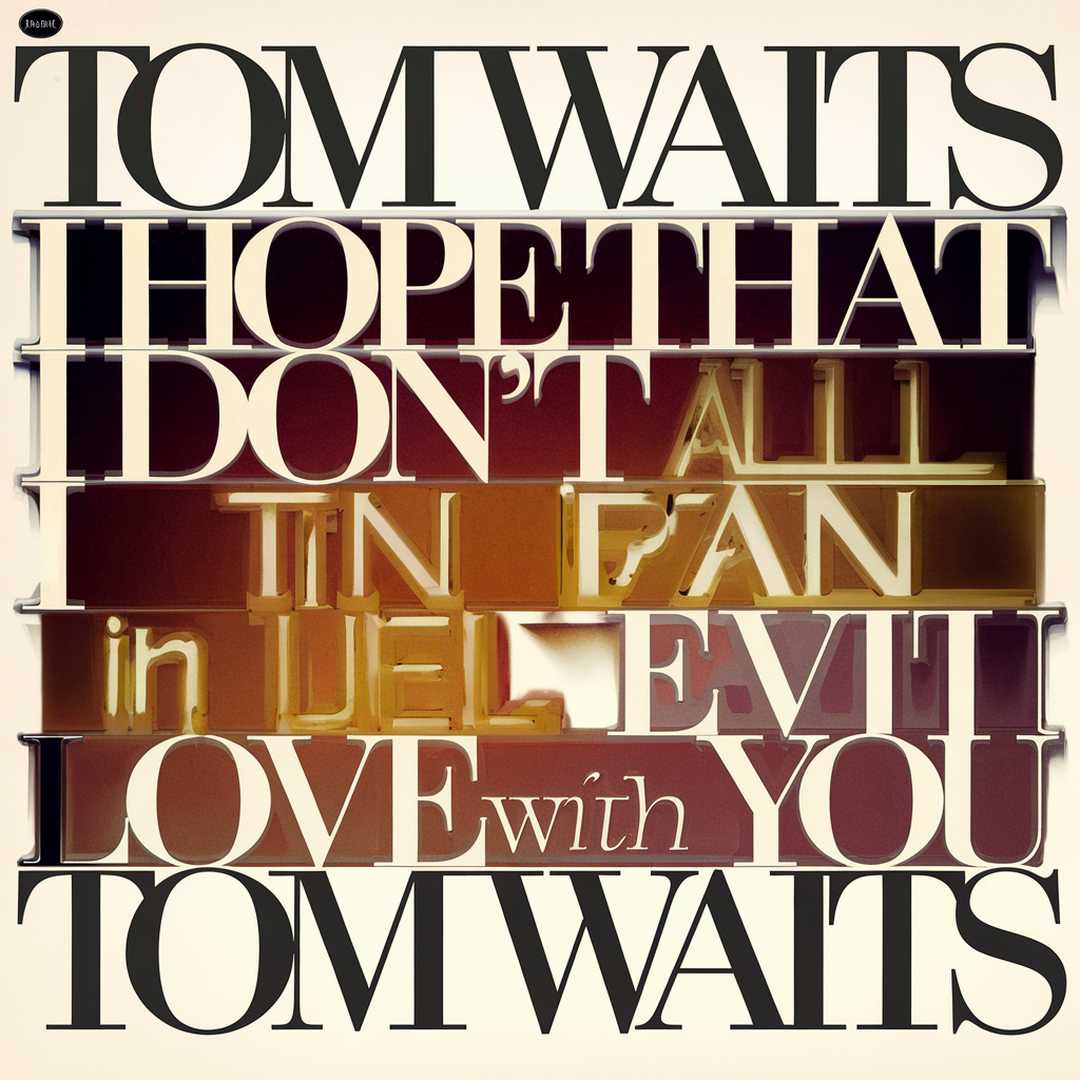 Tom Waits - I Hope That I Don't Fall In Love With You